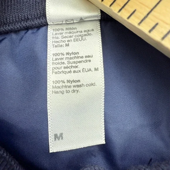 American Apparel Jacket Mens Medium Blue Windbreaker Full Zip Nylon USA LA Made - Picture 5 of 9